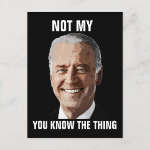JOE BIDEN FUNNY POSTCARDS VYKORT