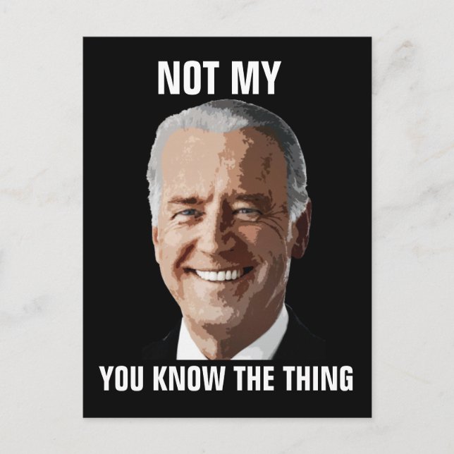 JOE BIDEN FUNNY POSTCARDS VYKORT (Framsida)