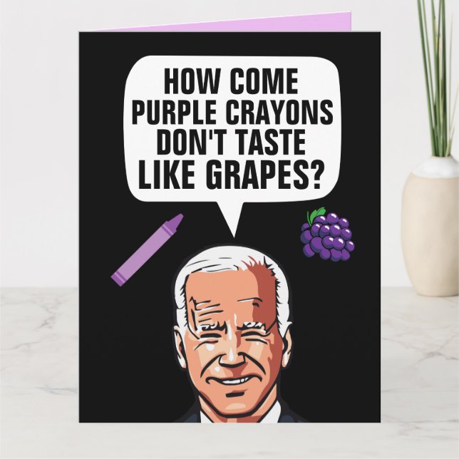 JOE BIDEN FUNNY TÄNKTE BÖJA BIRTHDAY-KORT TACK KORT (Framsida)