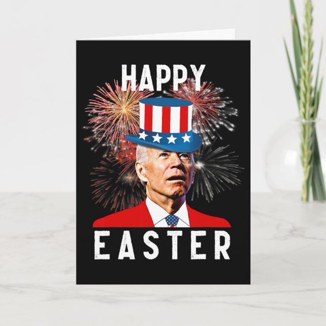 Joe Biden Glad Påsk För Rolig 4:e Juli  Kort (Framsida)