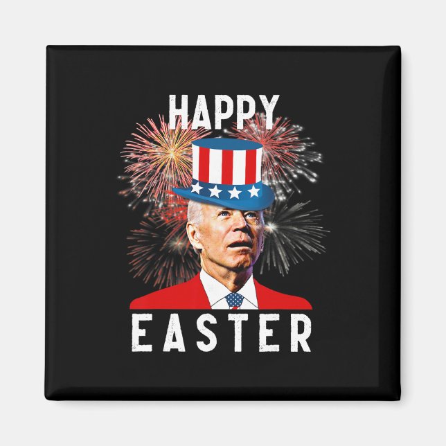 Joe Biden Glad Påsk För Roligt Självständighetsdag Magnet (Framsidan)