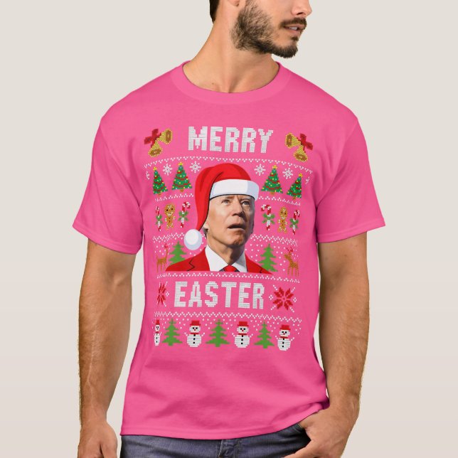 Joe Biden Glad påsk Ugly jul T Shirt (Framsida)