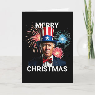 Joe Biden God Jul Rolig 4:e Juli Kort