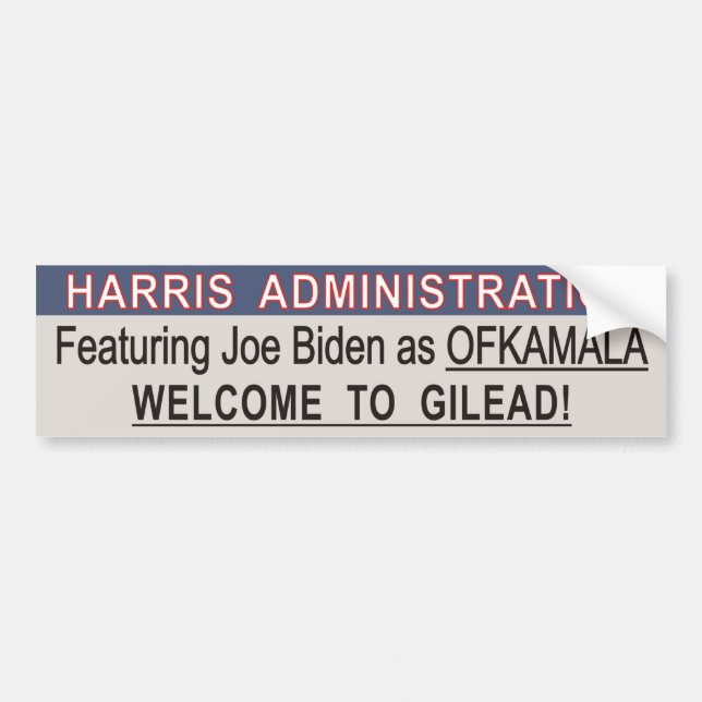 Joe Biden Handmaid Bumper Sticker - OFKAMALA Bildekal (Framsidan)