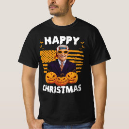 Joe Biden Happy halloween American Flagga Pumpkin  T Shirt