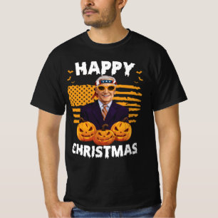 Joe Biden Happy halloween American Flagga Pumpkin  T Shirt