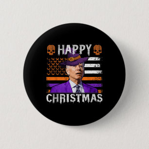 Joe Biden Happy halloween Lycklig jul jul, Us Flag Knapp