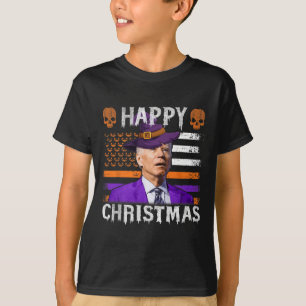 Joe Biden Happy halloween Lycklig jul jul, Us Flag T Shirt