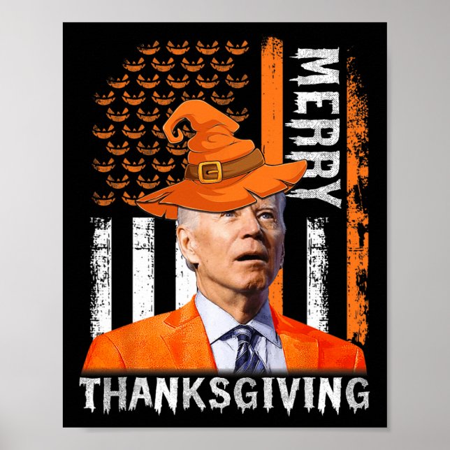 Joe Biden Happy halloween Merry Thanksgiving US Fl Poster (Framsidan)