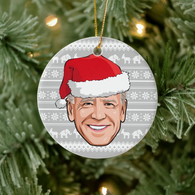 Joe Biden Helgdag Ceramic Ornamic Julgransprydnad Keramik (Träd)