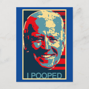 JOE BIDEN I POOPED OBAMAIZED POSTCARDS VYKORT