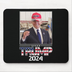 Joe Biden I Trumps Hatt Valet 2024 Roligt Musmatta