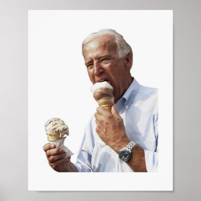 Joe Biden Ice Cream Meme Poster (Framsidan)