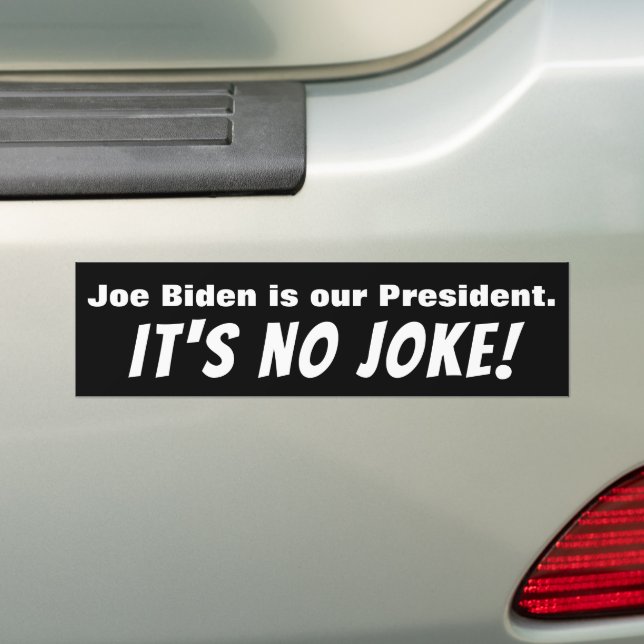 Joe Biden - ingen joke! Stötfångare Bildekal (På Bil)