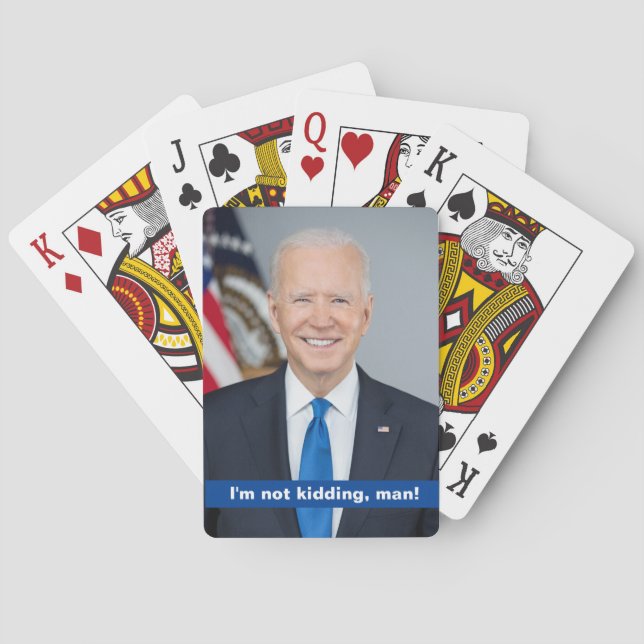Joe Biden, jag skojar inte! Casinokort (Baksidan)
