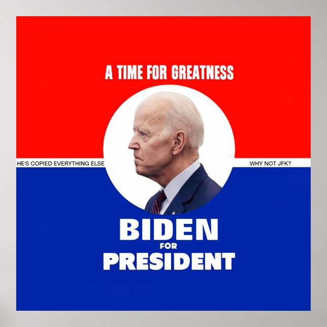 Joe Biden JFK-stil Poster (Framsidan)