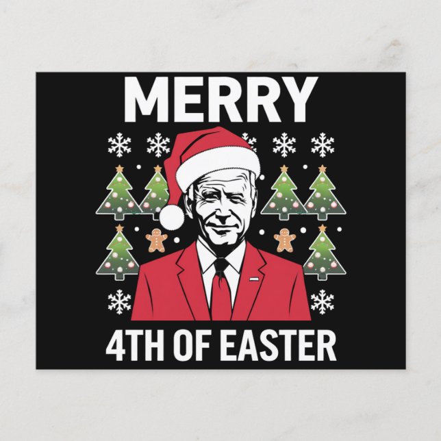 Joe Biden jul Santa hatt God påsk  Flygblad (Framsidan)