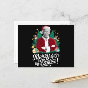 Joe Biden jul tomte God jul 4:e påsken Xmas Helg Vykort