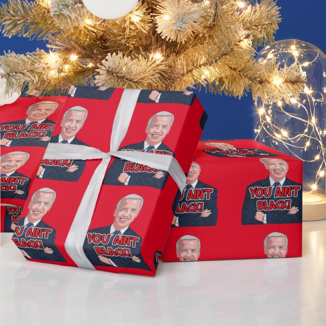 JOE BIDEN-julklappningen är papper AIN INTE BLACK! Presentpapper (Helgdagar)