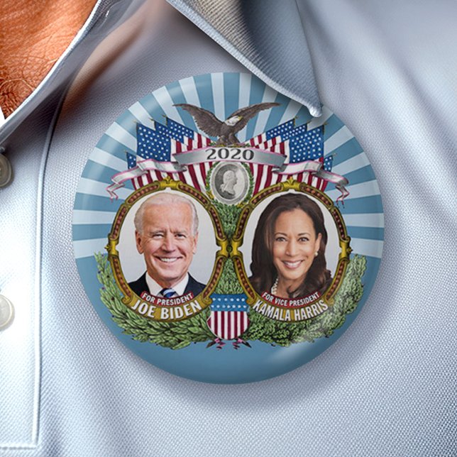 Joe Biden Kamala Harris 2020 Collecsible Jugate Knapp (Collectible Campaign Button - 2020 Election Biden Harris)