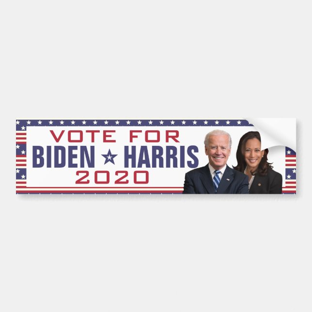 Joe Biden Kamala Harris 2020 Foton President Vice Bildekal (Framsidan)