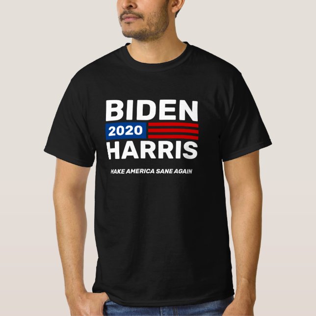 Joe Biden Kamala Harris 2020 Kampanj Black Rally T Shirt (Framsida)