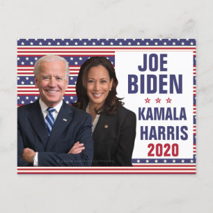 Joe Biden Kamala Harris 2020 USA:s president Photo Vykort