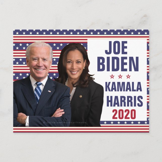 Joe Biden Kamala Harris 2020 USA:s president Photo Vykort (Framsida)