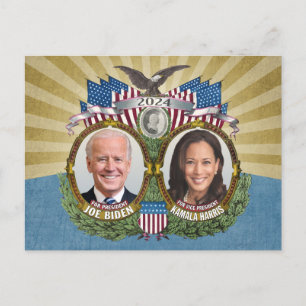 Joe Biden Kamala Harris 2024 - Jugate Photo Vykort
