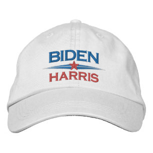 Joe Biden Kamala Harris 2024 star med mörkblå stjä Broderad Keps
