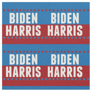Joe Biden Kamala Harris Blue Red Stars Tyg