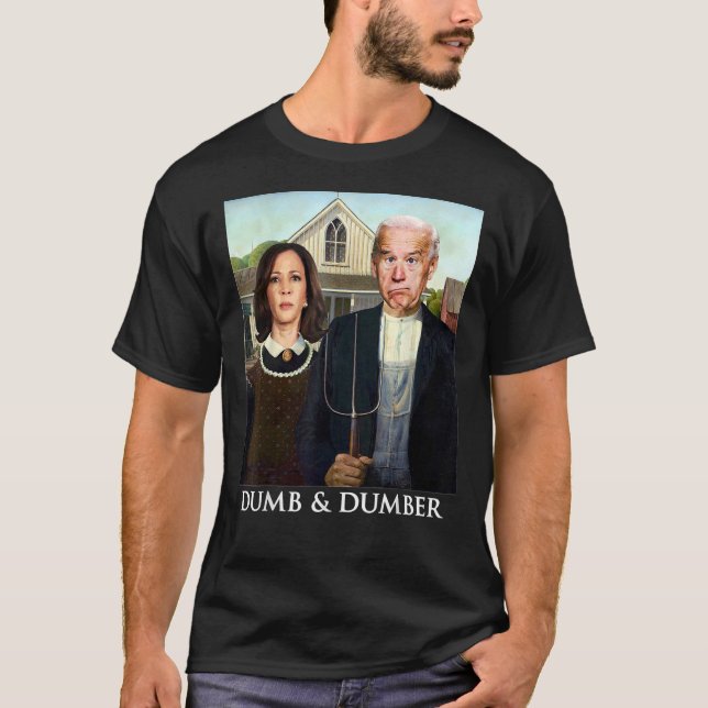 Joe Biden Kamala Harris Dumb och Dumber 2020 Funny T Shirt (Framsida)