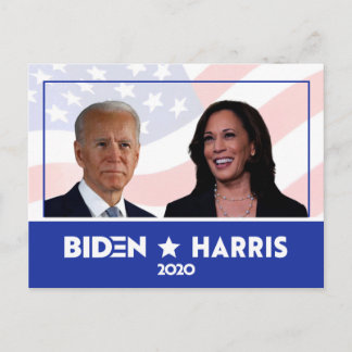JOE BIDEN KAMALA HARRIS FOTO Tal 2020 Vykort
