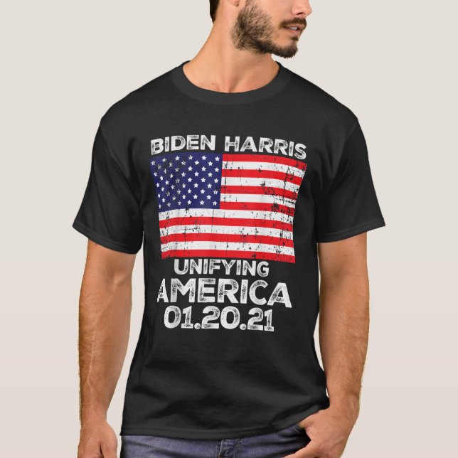 Joe Biden Kamala Harris Inauguration 2021 Unifying T Shirt (Framsida)