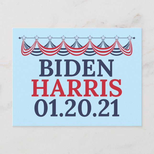Joe Biden Kamala Harris Inauguration Day Vykort (Framsida)