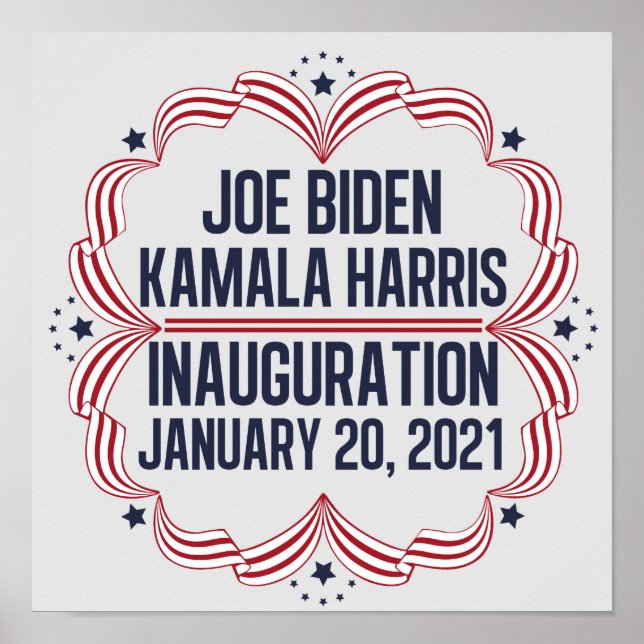 Joe Biden Kamala Harris-installationen 2021 Poster (Framsidan)