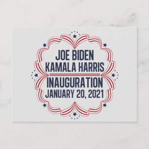Joe Biden Kamala Harris-installationen 2021 Vykort
