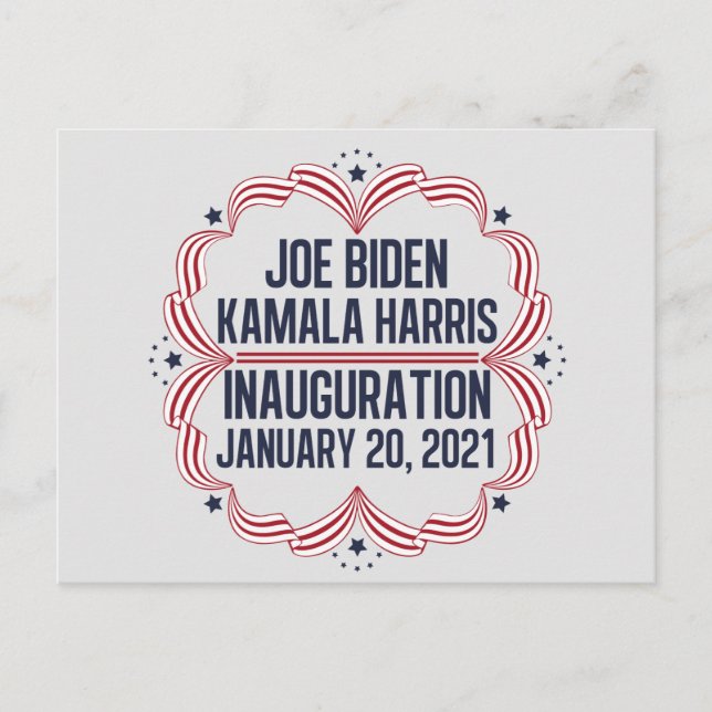Joe Biden Kamala Harris-installationen 2021 Vykort (Framsida)