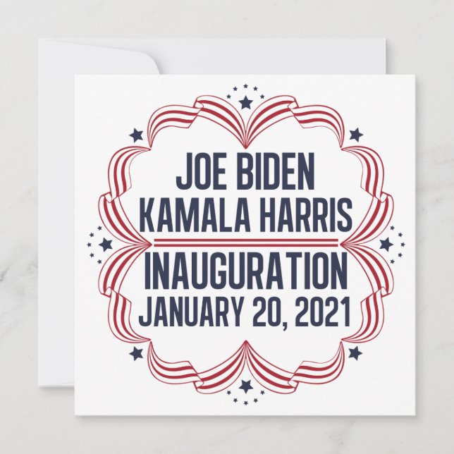 Joe Biden Kamala Harris invigning 2021 Inbjudningar (Framsida)