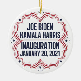Joe Biden Kamala Harris Invigning 2021 Julgransprydnad Keramik
