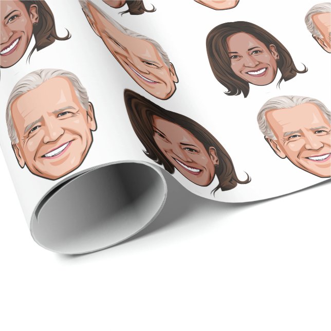 Joe Biden & Kamala Harris Presentpapper (Rullad Hörn)