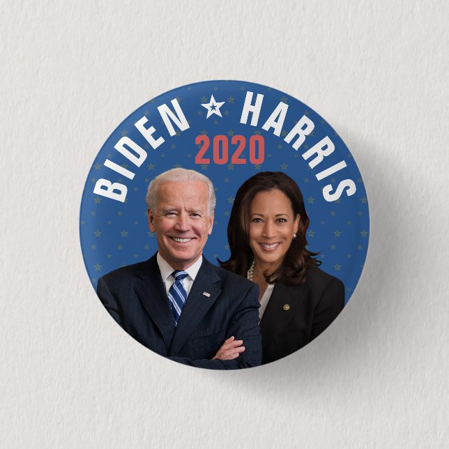 Joe Biden Kamala Harris President Vice 2020 Foton Knapp (Framsida)