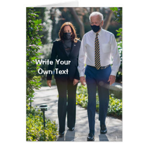 Joe Biden & Kamala Harris - Skriva din egen text Hälsningskort