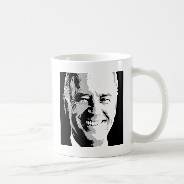 JOE BIDEN KVADRERAR PORTRÄTT - .PNG KAFFEMUGG (Höger)