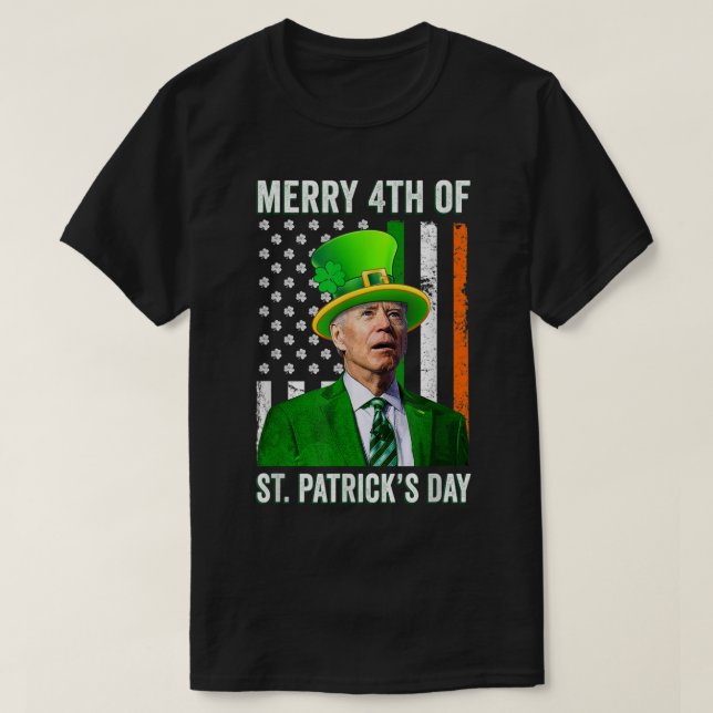 Joe Biden Leprechau, 4:e St. Patrick-dagen T Shirt (Design framsida)