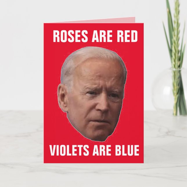 JOE BIDEN Lustiga VALENTINS DAGKORT Helgkort (Framsida)
