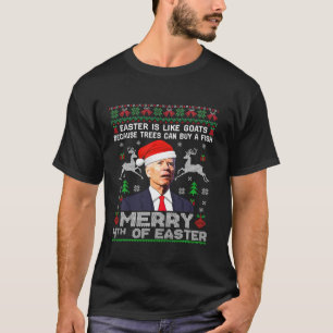 Joe Biden Lycklig 4:e Påsk Ugly julsötare T Shirt