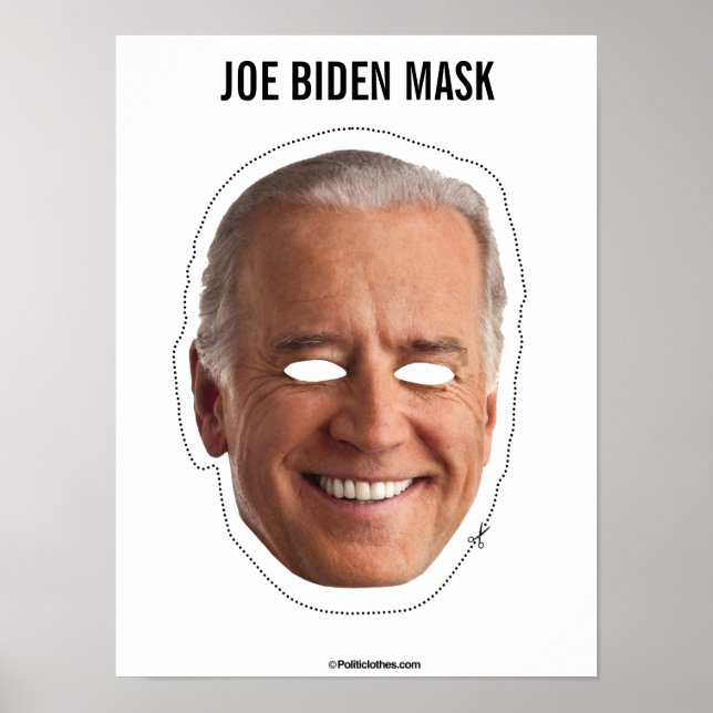 Joe Biden Mask Cutout Poster (Framsidan)