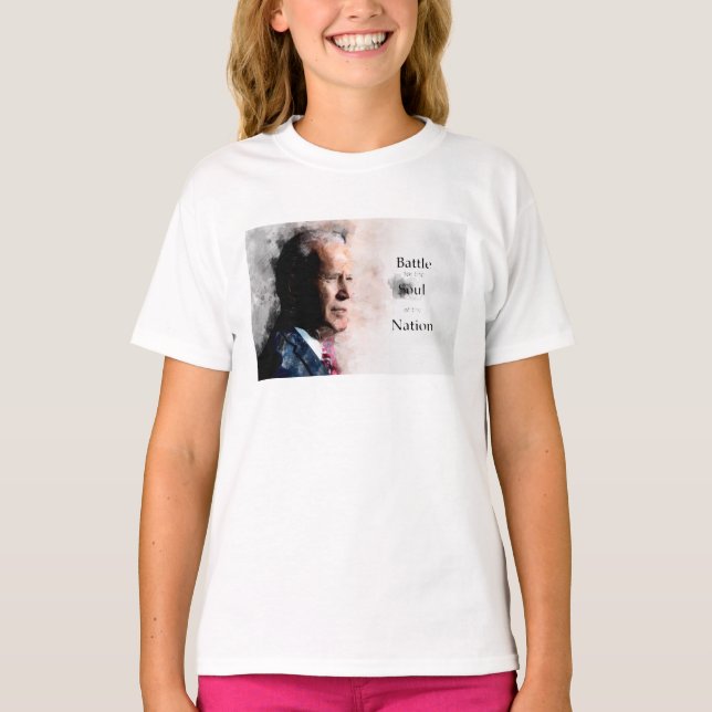 Joe Biden med slag för nationens själ T Shirt (Framsida)