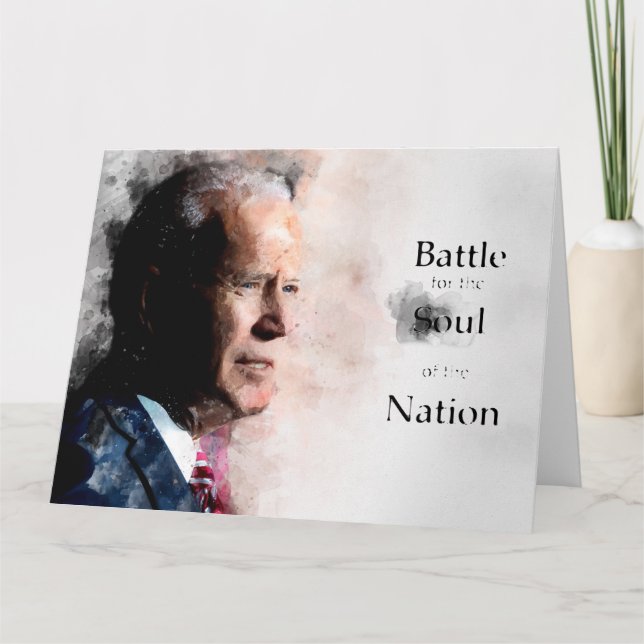 Joe Biden med slag för nationens själ Tack Kort (Framsida)